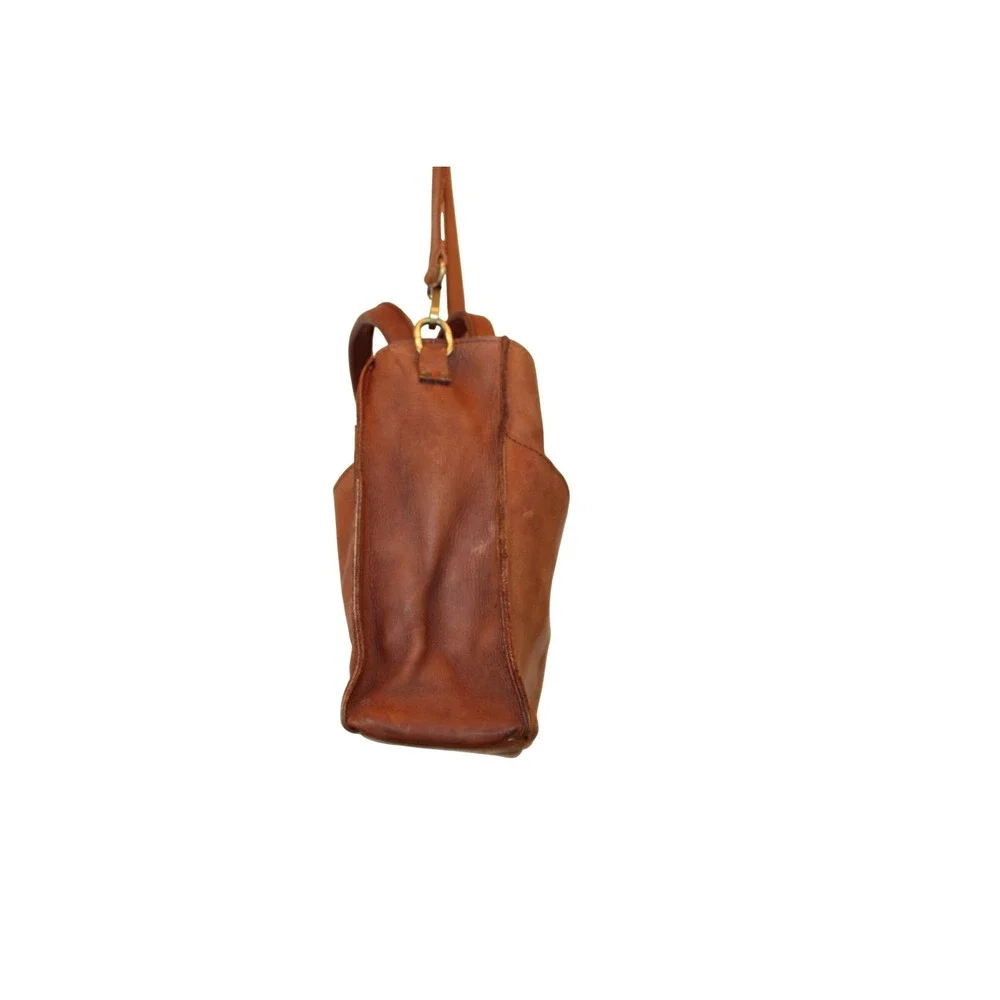 Raven +‎ Lily Karem Leather Brown Crossbody Satchel Tote Full Grain Handmade